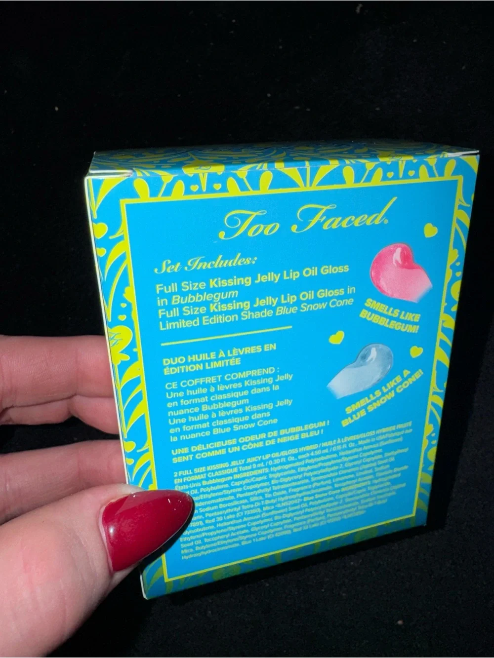 Too Faced Kissing Jelly Gloss Duo — Pink & Blue Tubes